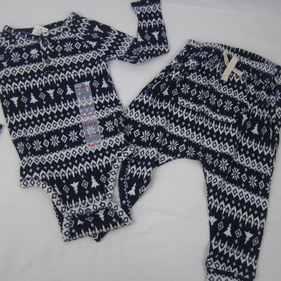 Blue Pajama Set Loungewear size 18-24 months NWT - Picture 1 of 10